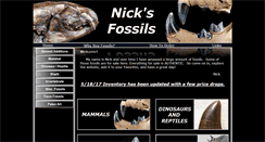 Desktop Screenshot of nicksfossils.com